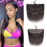 13by4 frontal Transparent lace huamn hair prepluck with baby