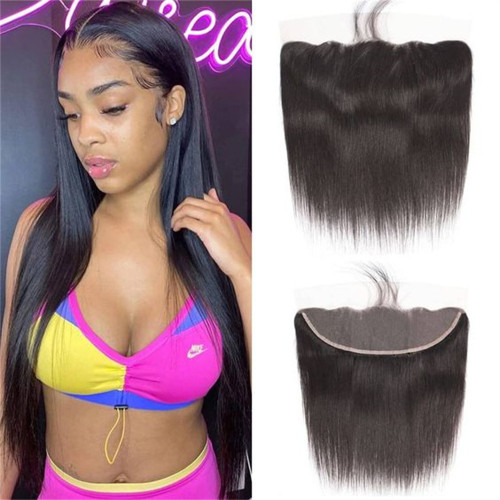 13by4 frontal Transparent lace huamn hair prepluck with baby