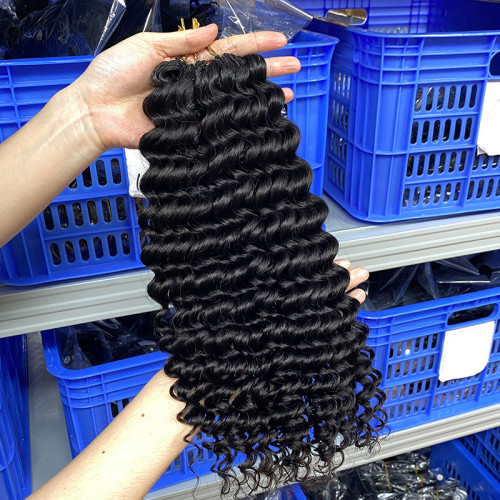 Burmese curly crochet hair wigs made from real human hair
