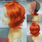 12A Pixie Wave Bob 13*4frontal lace Brazilian Human hair 200