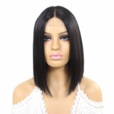 Kim Closure 2*6 straight Bob Middle part 100% human hair wig