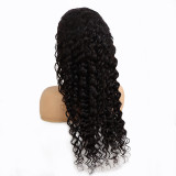 Real human hair wigs 13*4 lace deep curly wave natural wigs