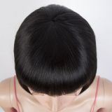 Cross-border wigs, hot-selling in Europe, America, and Africa, full-machine-made bob wigs, all made of real human hair, straight hair, in stock in Xuchang