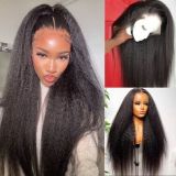 Yaki Kinky Staight 13*4 Frontal Lace Wigs Human Hair