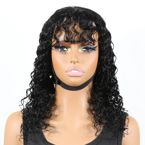 Cross-border 4x4 Lace Bob deep Human Hair with bands Wig real human hair