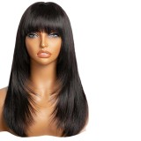 European and American wigs made of real human hair, Bob style, 2x4 lace, layered, with snap-on clips, net and smooth cut, cross-border wholesale