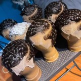 New 13*4 frontal Short finger curly Wig 100% human hair pix