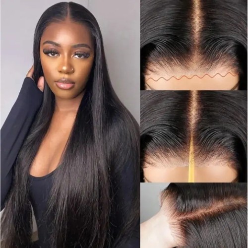 9A 13* 4 lace long Straight 180%Density Original human hair