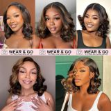 European and American wigs made of real human hair, 4x4 front lace, Highlight 1B30 bob wig, cross-border wholesale