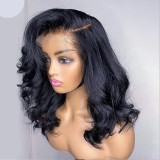 14Inch Bouncy Curly Genuine Hair Lace 4*4 Closure Wig