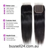 5by5 transparent lace huamn hair  frontal closure big lace