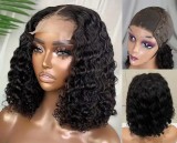 12A 4*4 closure Glueless Deep Curly Bob 200% density Indian