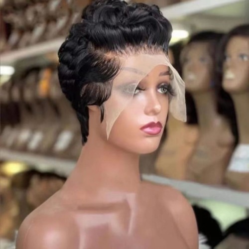 Hot Sale New Style Short Curly Wig 13*4 Frontal Big Lace Wig