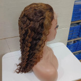5*5 Lace Glueless Deep Wave Piano Color 200%density human