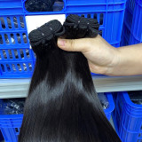 10a human hair weft, double drawn human hair bundle, bone straight hair, in stock, wholesale from manufacturer