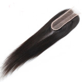 KIMK2*6 lace closure Brazilian human hair closure middle parting hair block real human hair