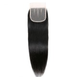 4*4 Lace Closures Human Hair Handmade Straight Hairpiece