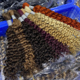 European and American long curly human hair wigs, deep curly human hair, European and American cross-border wigs