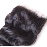 Peruvian human hair 4*4 Lace Closure loose wave human hair piece