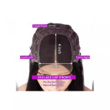 Real human hair BOB wig 4*4 natural color straight human hair wig in stock for immediate delivery