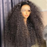 12 Grade 13*4frontal  double drawn 300%density CURLY wig