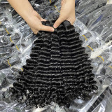 Cross-border real human hair bundles Deep wave wigs Human hair for women Bulk hair