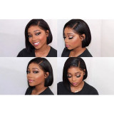 13*4 large lace bob, large stock, 8 inches, 95 yuan, popular African style, hot-selling real human hair wigs, Xuchang factory