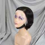 Color Pixie Cut Wig Short Bob Wigs Straight Human Hair Wigs