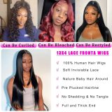 Wig made of real human hair with 13X4 lace front, straight hair, women's wig, foreign trade cross-border wholesale women's wigs