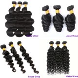 Human hair curtain Straight body Deep Water Wave Curly Human Hair