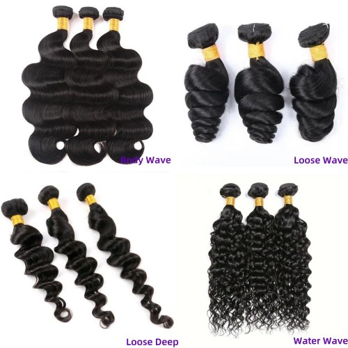 Human hair curtain Straight body Deep Water Wave Curly Human Hair