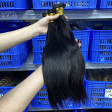 In-stock flat tip human hair extensions for women, invisible and seamless real human hair wigs