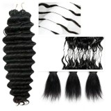 Crochet Feather Hair Extensions deep wave crochet feather hair extensions real human hair