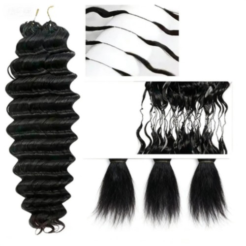 Crochet Feather Hair Extensions deep wave crochet feather hair extensions real human hair