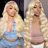 613#Body wave human hair wig, real human hair wig, long curly hair, European and American style wig for women