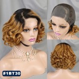 Body Wave Short Bob Wigs Human Hair 4x4 Bob Wig Lace Front H