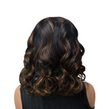 European and American wigs made of real human hair, 4x4 front lace, Highlight 1B30 bob wig, cross-border wholesale