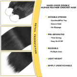 Cross-border natural black straight human hair bundles
