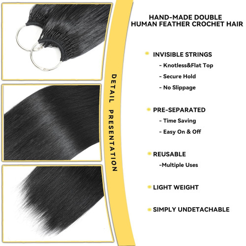 Cross-border natural black straight human hair bundles