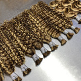 Wig made of real human hair, hair bundles P4/27/30 bulk hair human hair, European and American cross-border wigs