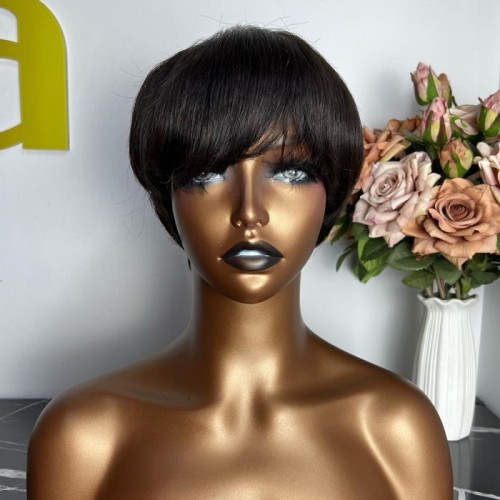 Brazilian Human hair Short wave Wig Full density Wigs