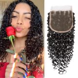 Wig made of real human hair, 4x4 lace hairpiece, deep water curly, cross-border wholesale, celebrity style