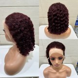 12A 13*4  Frontal Deep Curly Bob 200% density Indian Hair