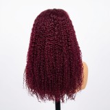 99j kinky curly lace human hair wig, cross-border bestseller, front lace KC human hair wig