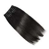 In-stock real human hair wigs, PU clip-in hair extensions for women, seamless clip-ins, human hair, foreign trade wigs