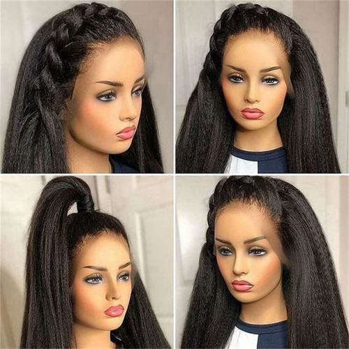 13*4 large hair pieces Human Hair Kinky Straight Wigs Yaki Small Curly Hotselli Natural Style