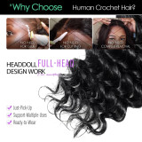 Human Crochet Hair for Black Women Deep Wave Cross-Border Human Crochet Hair