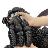 Customized real human hair wigs, loose wave bundles, human hair headpieces, hair extensions, foreign trade wigs