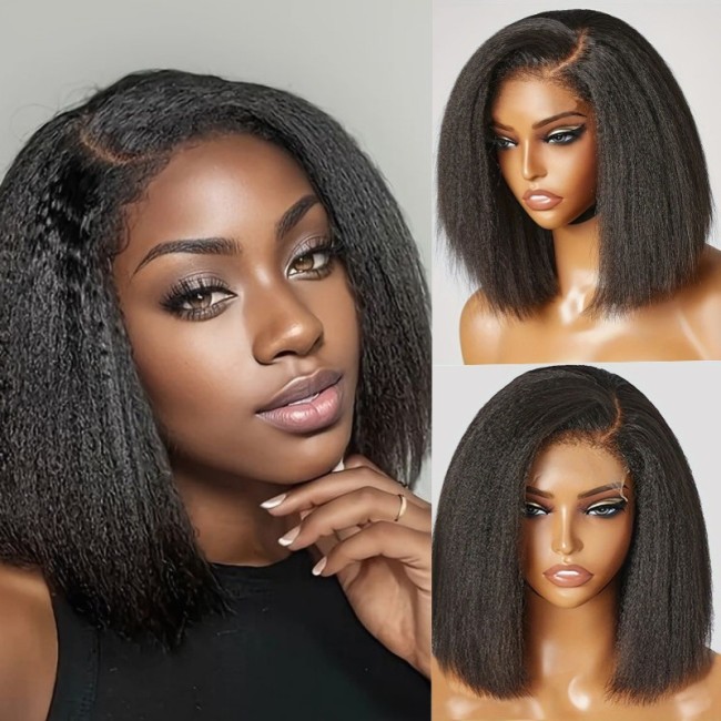 13*4 European and American hand-woven lace front human hair wig with braids and afro style, popular in Africa, cornrows, Xuchang