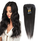 European and American cross-border real human hair i-tip hair extensions, 50g hair bundle, seamless hair extensions for foreign trade